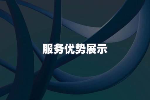 服务优势展示